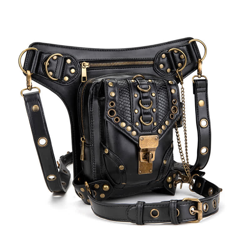 Steampunk Fanny Pack Thigh Holster Shoulder Waist Leg Bag - image 9