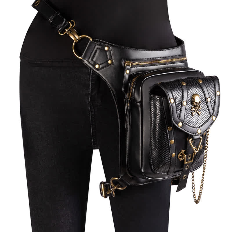 Steampunk Fanny Pack Thigh Holster Shoulder Waist Leg Bag - Style #4 - image 14