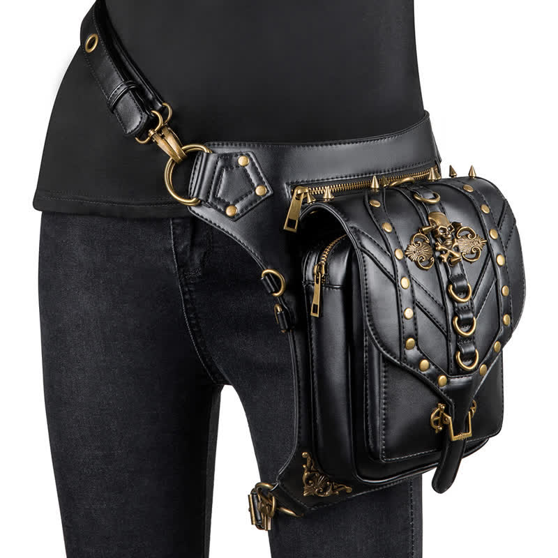 Steampunk Fanny Pack Thigh Holster Shoulder Waist Leg Bag - Style #1 - image 0