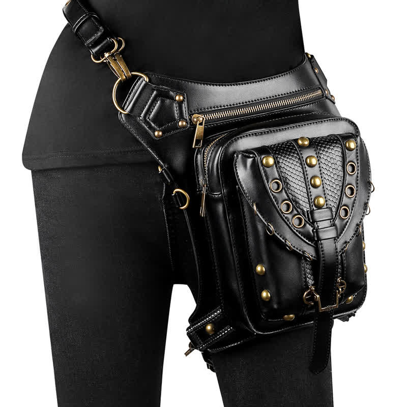 Steampunk Fanny Pack Thigh Holster Shoulder Waist Leg Bag - Style #5 - image 15