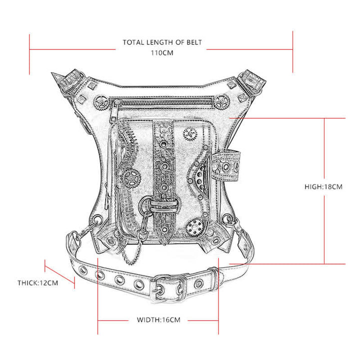 Outdoor Gear Steampunk Chain Waist Leg Bag - image 3