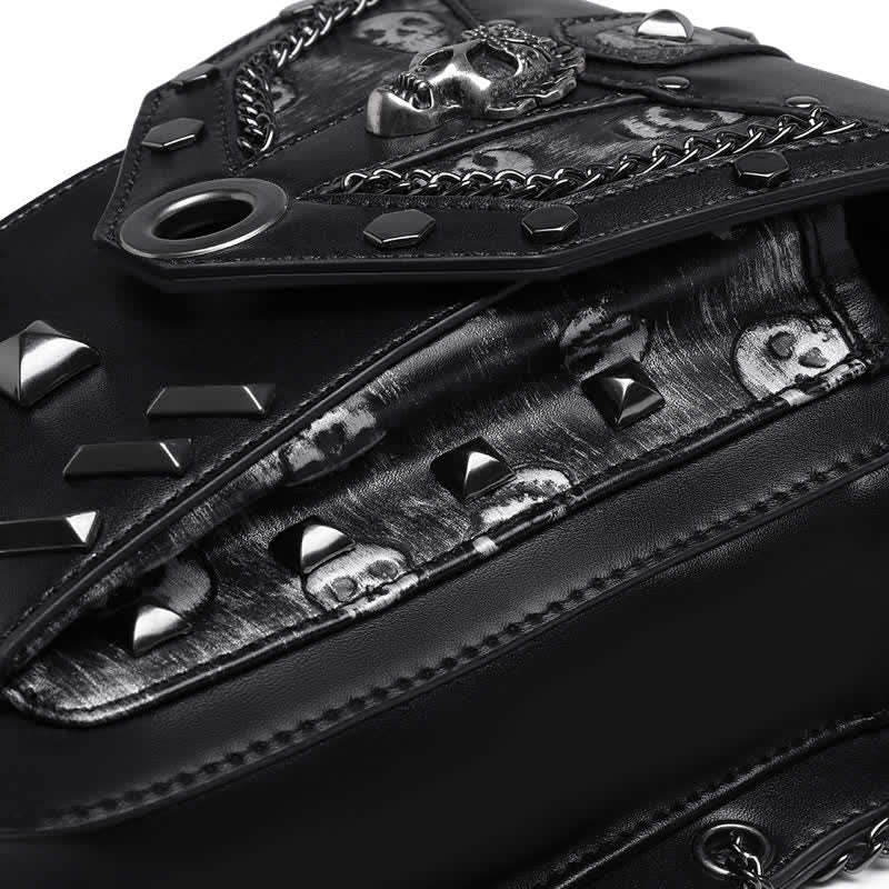 Skull Studs Decoration Steampunk Chain Waist Leg Bag - image 14