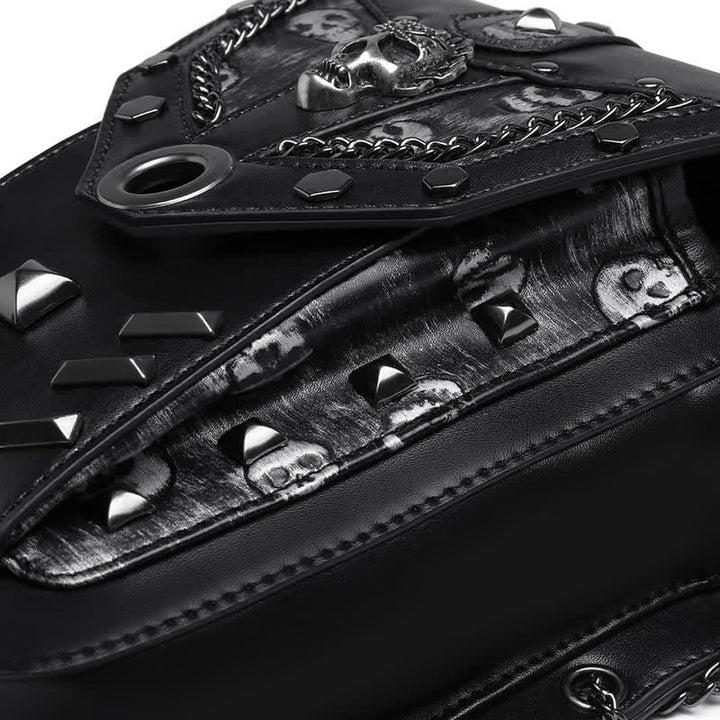 Skull Studs Decoration Steampunk Chain Waist Leg Bag - image 14