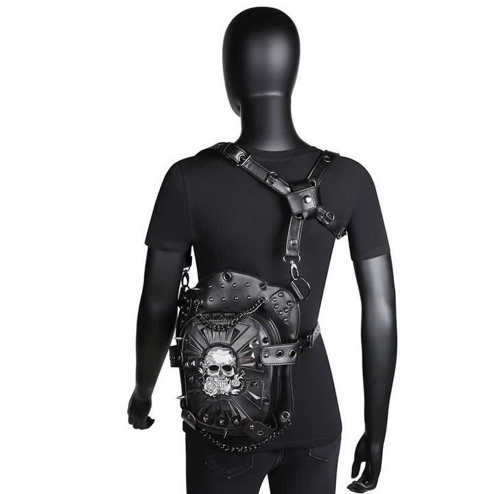 Convertible Skull Design Shoulder Waist Leg Bag - image 9