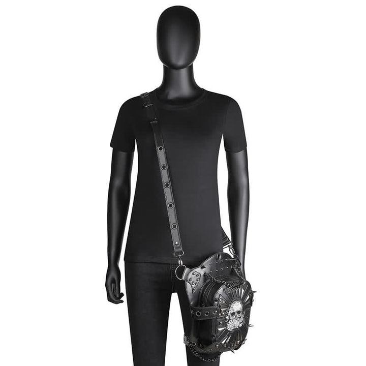 Convertible Skull Design Shoulder Waist Leg Bag - image 10