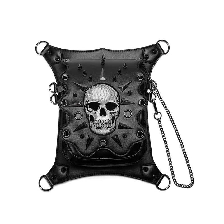 Gothic Style Skull Steampunk Shoulder Waist Leg Bag - image 10