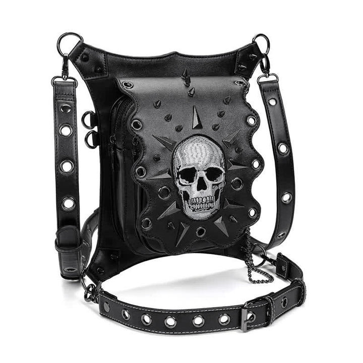 Gothic Style Skull Steampunk Shoulder Waist Leg Bag - image 7