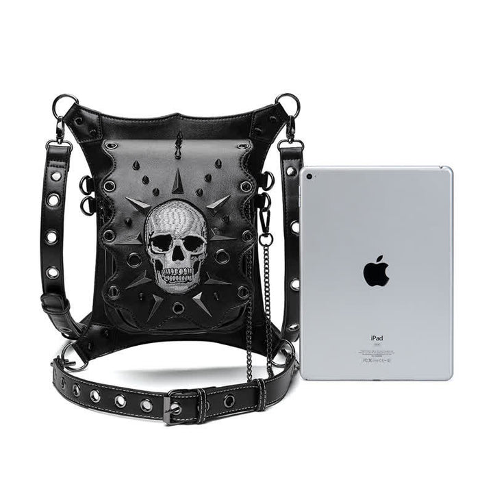 Gothic Style Skull Steampunk Shoulder Waist Leg Bag - image 6