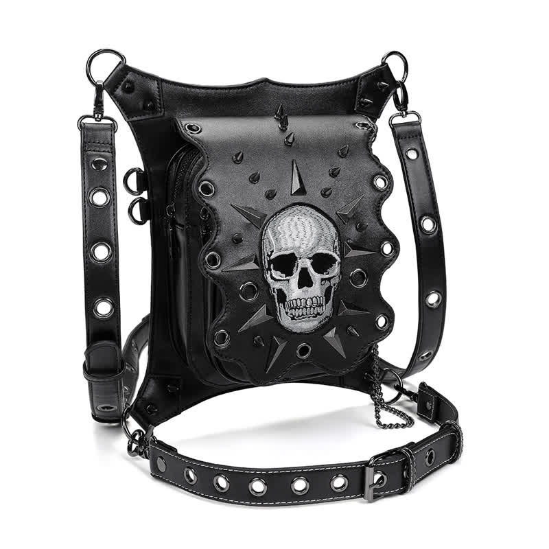 Gothic Style Skull Steampunk Shoulder Waist Leg Bag - image 7