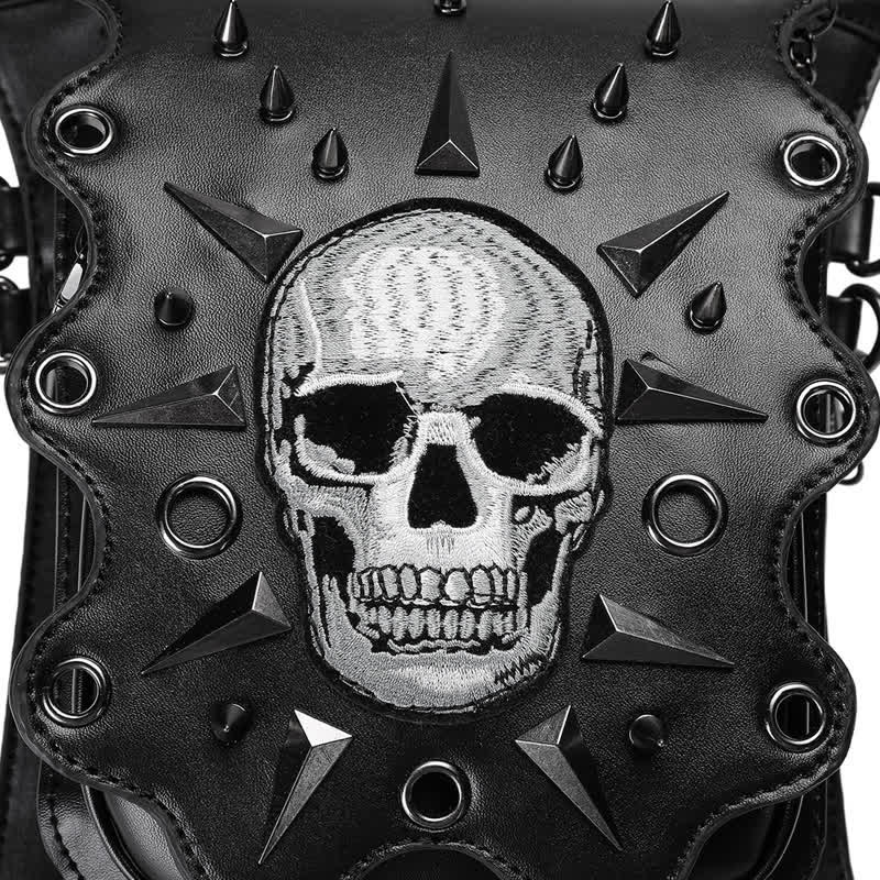 Gothic Style Skull Steampunk Shoulder Waist Leg Bag - image 12