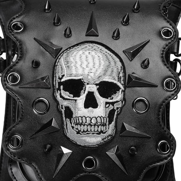 Gothic Style Skull Steampunk Shoulder Waist Leg Bag - image 12