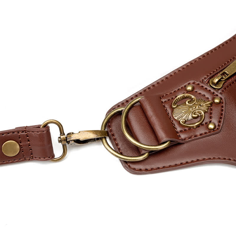 Brown Rock Motorcycle Chain Shoulder Waist Leg Bag - image 15