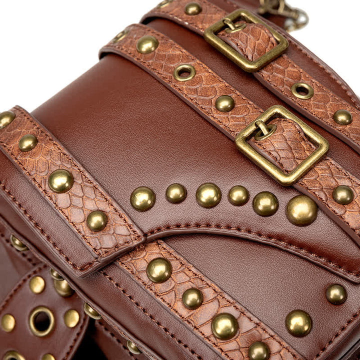Brown Rock Motorcycle Chain Shoulder Waist Leg Bag - image 13