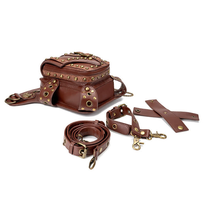 Brown Rock Motorcycle Chain Shoulder Waist Leg Bag - image 5