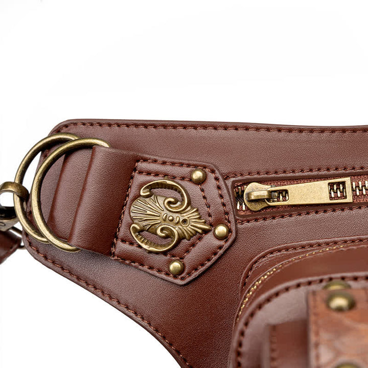 Brown Rock Motorcycle Chain Shoulder Waist Leg Bag - image 14
