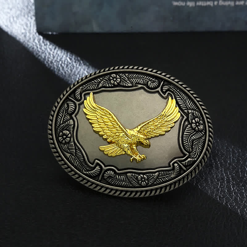 Men's DIY Horse Bull Animal Buckle Leather Belt - image 0
