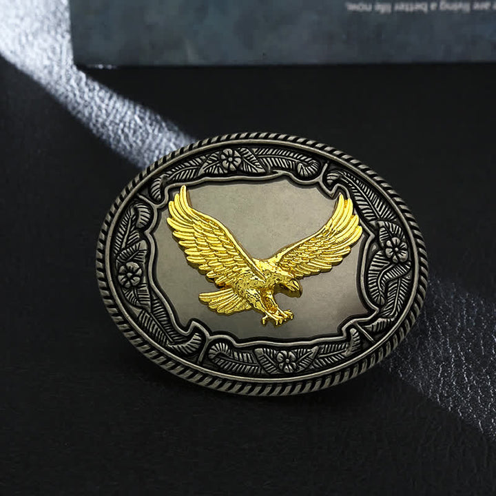 Men's DIY Horse Bull Animal Buckle Leather Belt - image 0