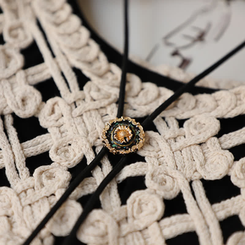 Vintage Style Gold Detailed Sunflower Bolo Tie - image 8
