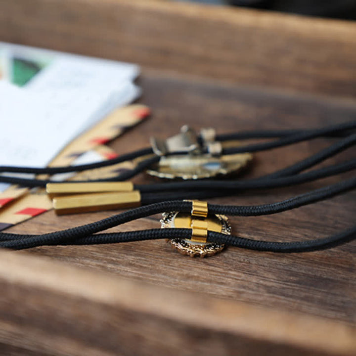 Vintage Style Gold Detailed Sunflower Bolo Tie - image 10
