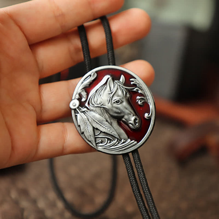 Horse Head Relief Bolo Tie - image 4
