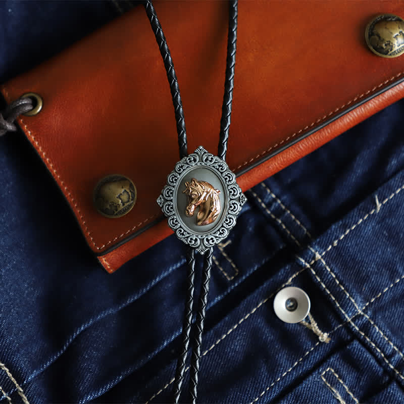 Western Trend Rodeo Horse Head Bolo Tie - image 1