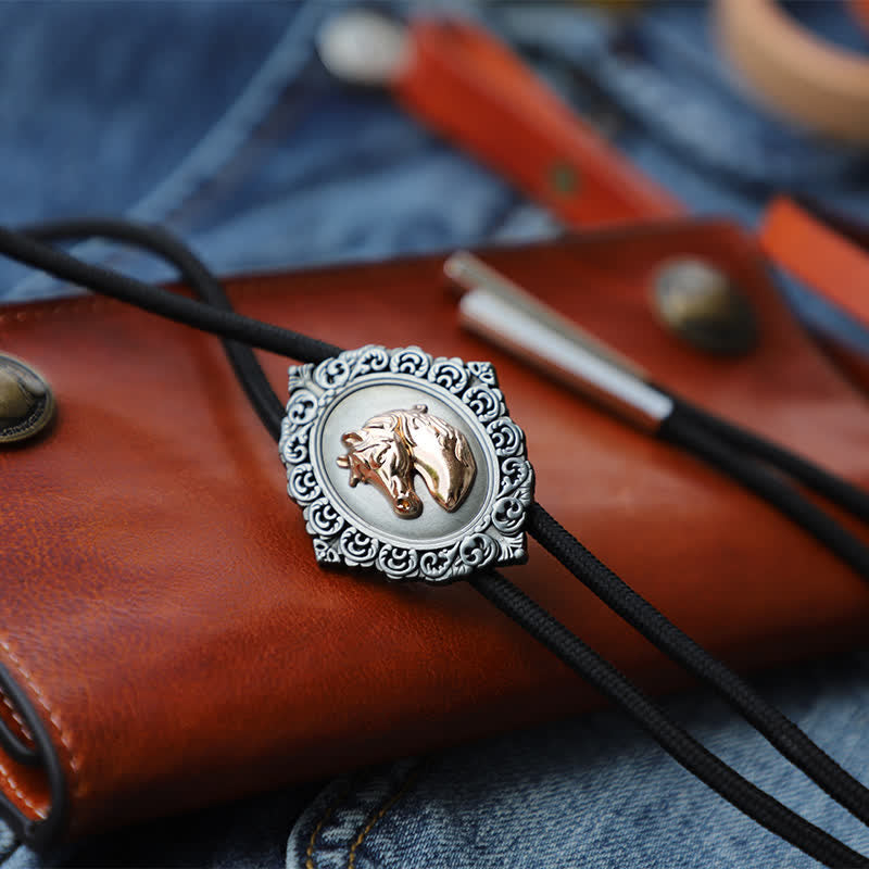 Western Trend Rodeo Horse Head Bolo Tie - image 5