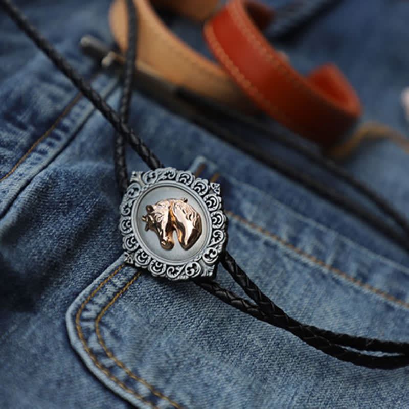 Western Trend Rodeo Horse Head Bolo Tie - image 3