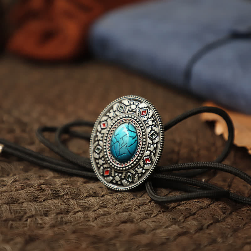 Classic Native Indian Totem Bolo Tie - image 2