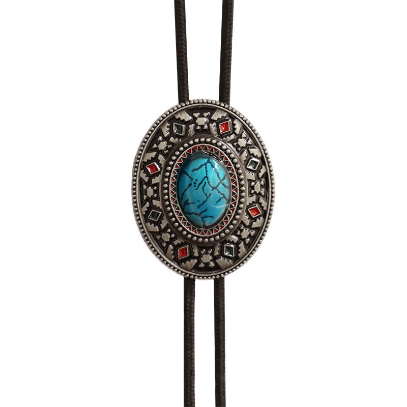Classic Native Indian Totem Bolo Tie - image 3