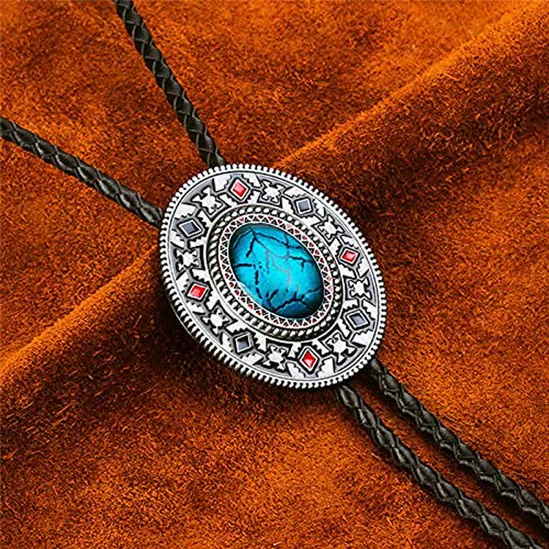 Classic Native Indian Totem Bolo Tie - image 1