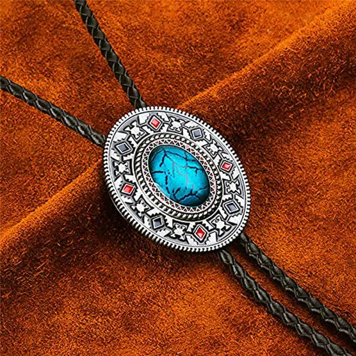 Classic Native Indian Totem Bolo Tie - image 1