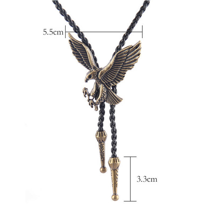 Flying Eagle Animal Western Bolo Tie - image 6