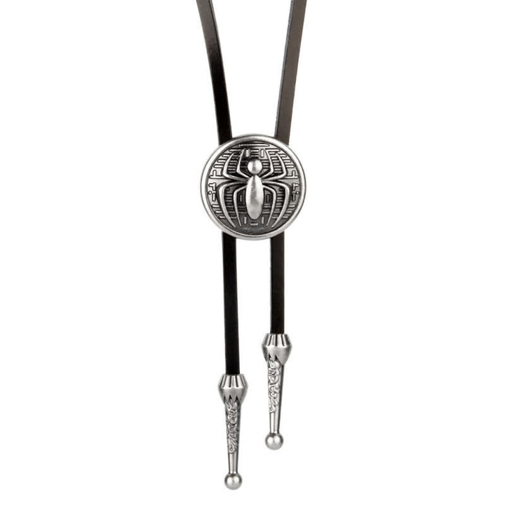 Spider Round Pendant Cowboy Bolo Tie - Spider - image 0