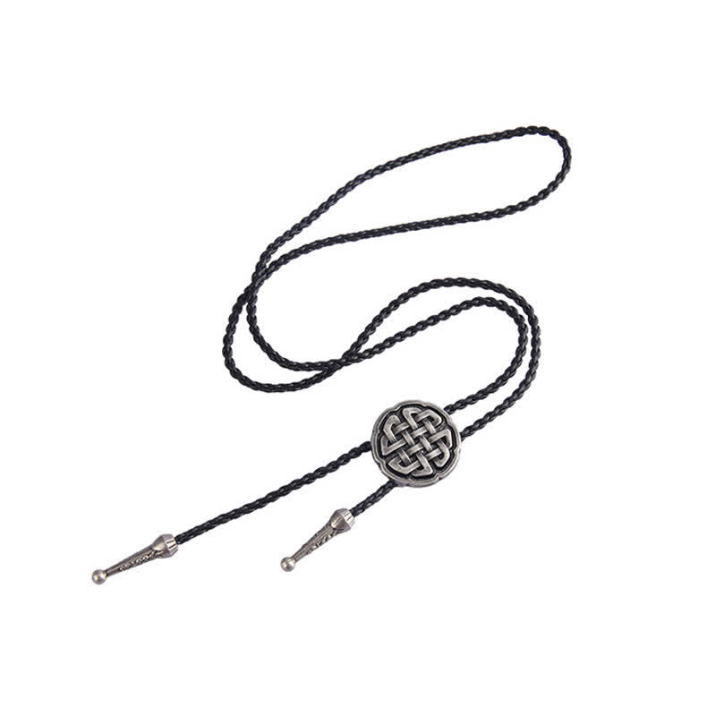 Viking Celtic Knot Round Pendant Bolo Tie - image 3
