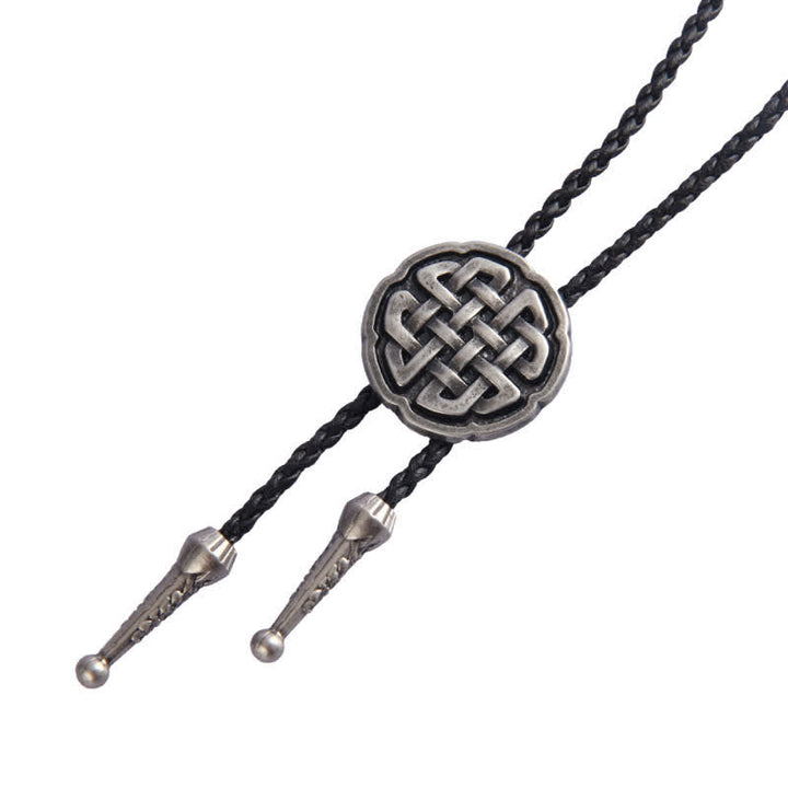 Viking Celtic Knot Round Pendant Bolo Tie - image 5