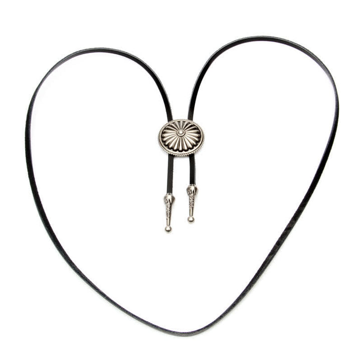 Round Concho Sweater Chain Bolo Tie - image 4
