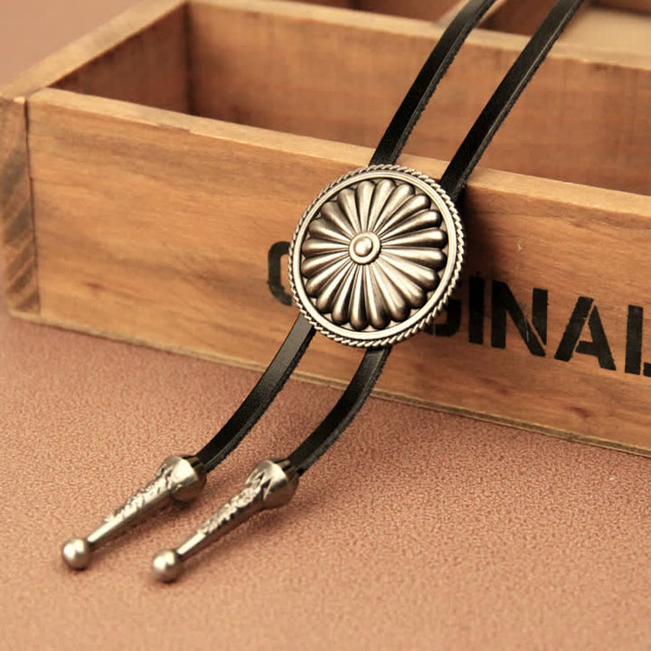 Round Concho Sweater Chain Bolo Tie - image 3