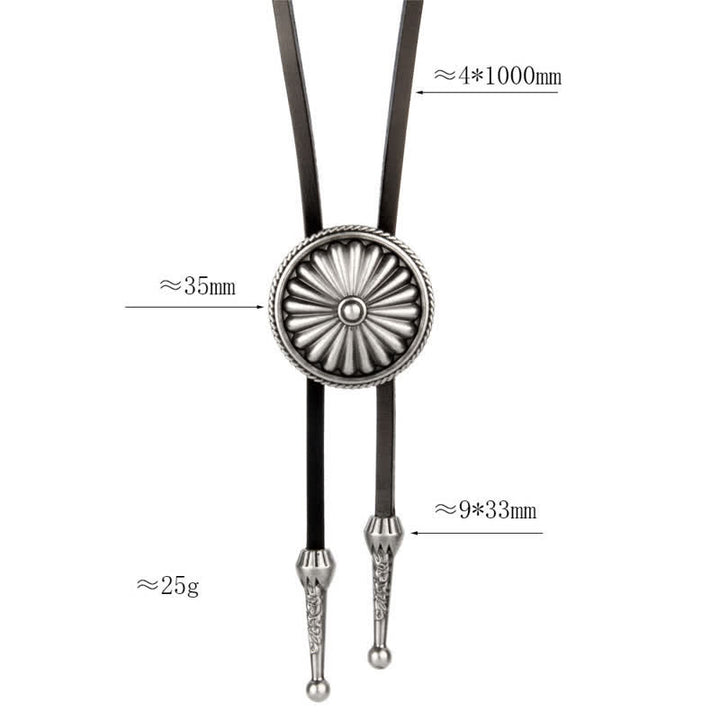 Round Concho Sweater Chain Bolo Tie - image 5