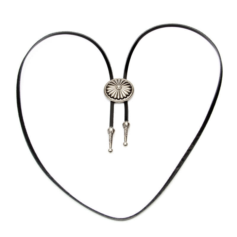 Round Concho Sweater Chain Bolo Tie - image 4