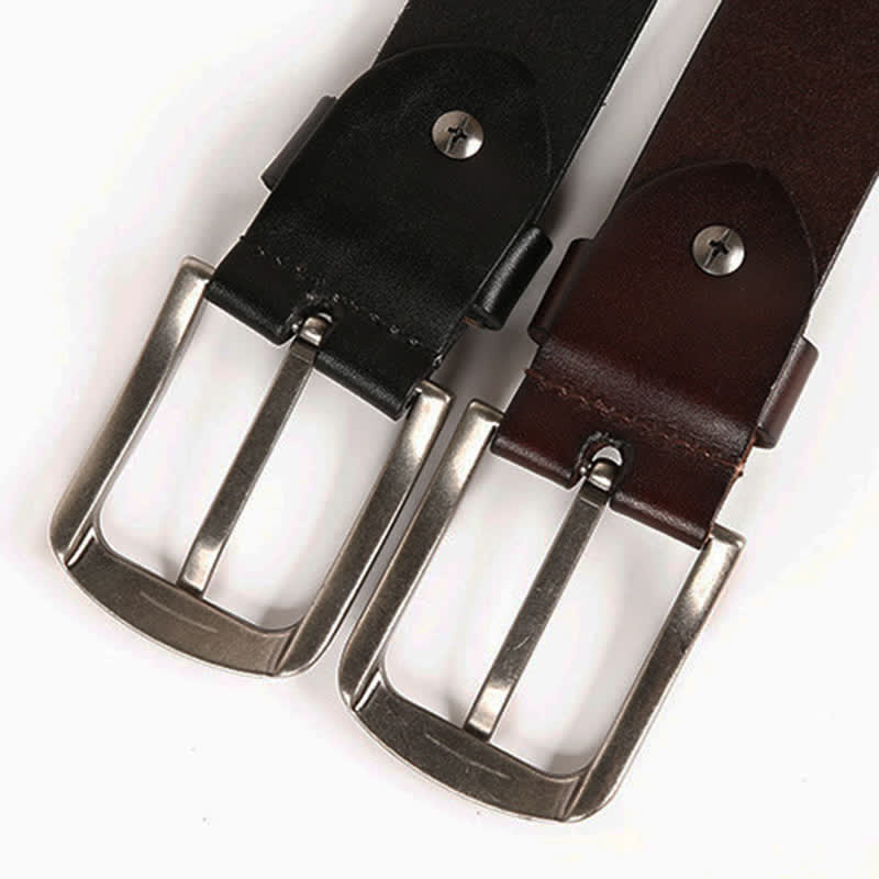 Men's Multicolour Button Rivet Studded Leather Belt - image 9
