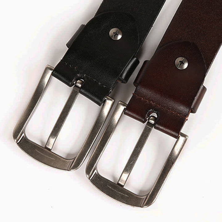 Men's Multicolour Button Rivet Studded Leather Belt - image 9