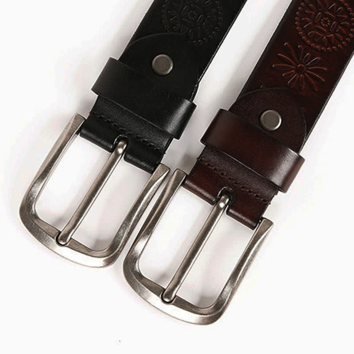 Men's Multicolour Button Rivet Studded Leather Belt - image 8