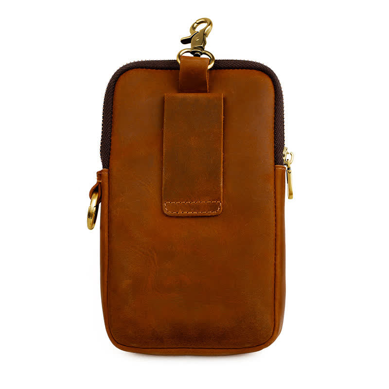 Travel Cell Phone Cigarette Case Leather Belt Bag - image 8