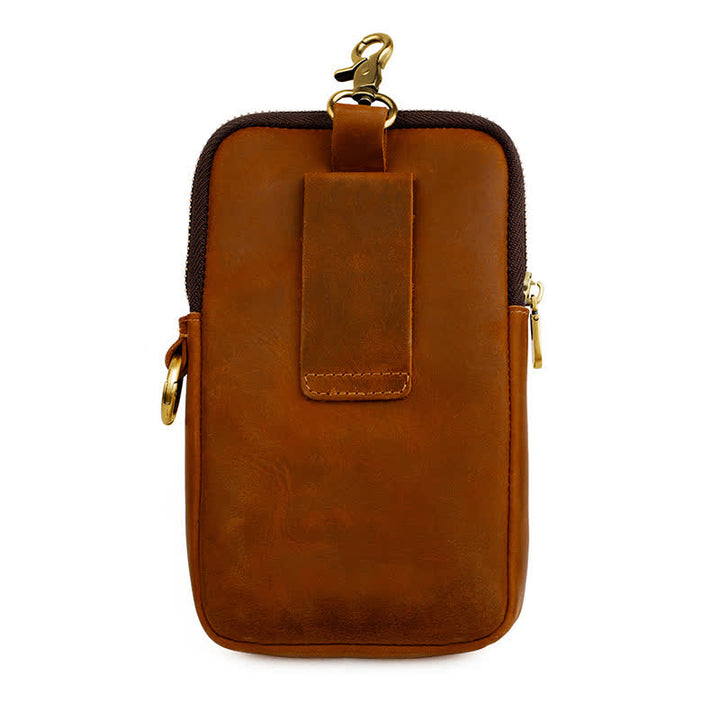Travel Cell Phone Cigarette Case Leather Belt Bag - image 8