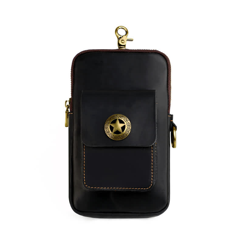 Travel Cell Phone Cigarette Case Leather Belt Bag - image 13