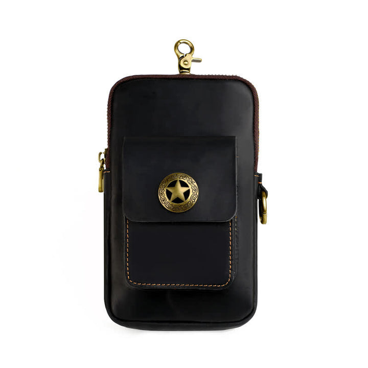Travel Cell Phone Cigarette Case Leather Belt Bag - image 13