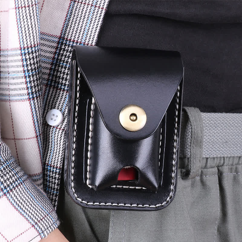 Mini Portable Cigarette Case Leather Belt Bag - image 6