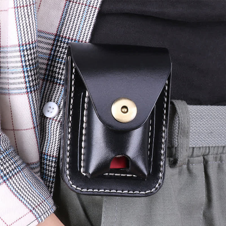 Mini Portable Cigarette Case Leather Belt Bag - image 6