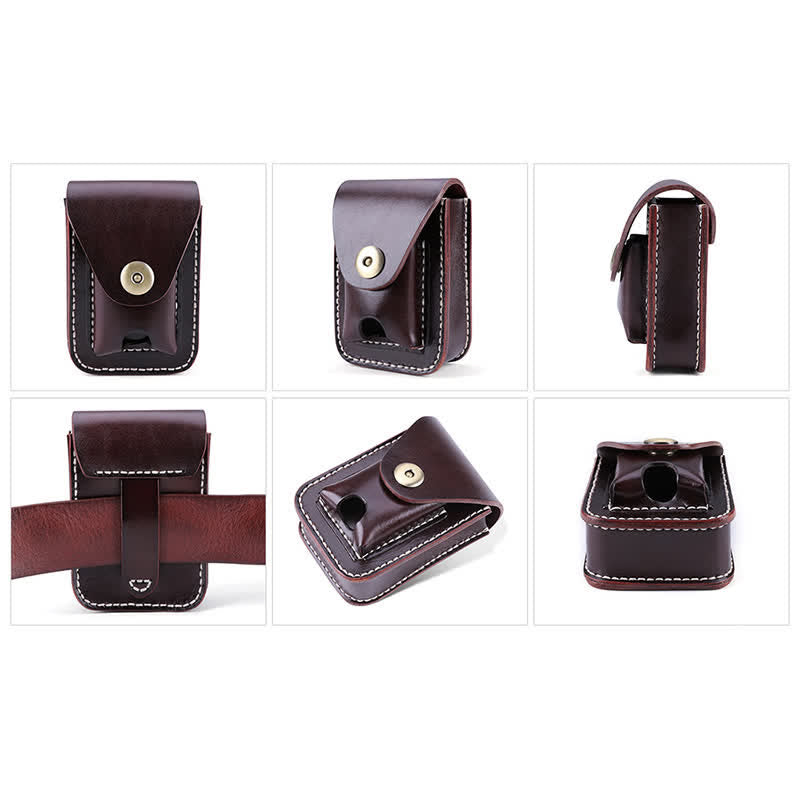 Mini Portable Cigarette Case Leather Belt Bag - image 15