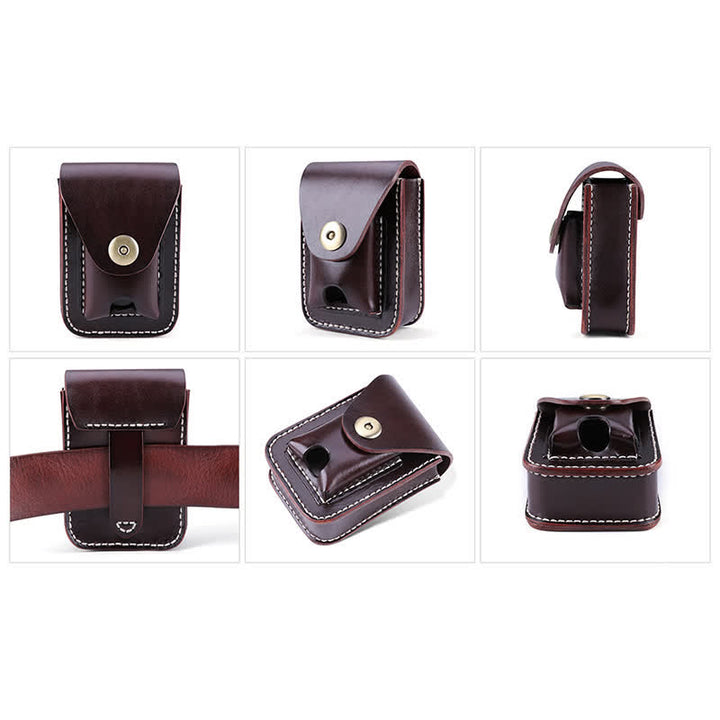 Mini Portable Cigarette Case Leather Belt Bag - image 15